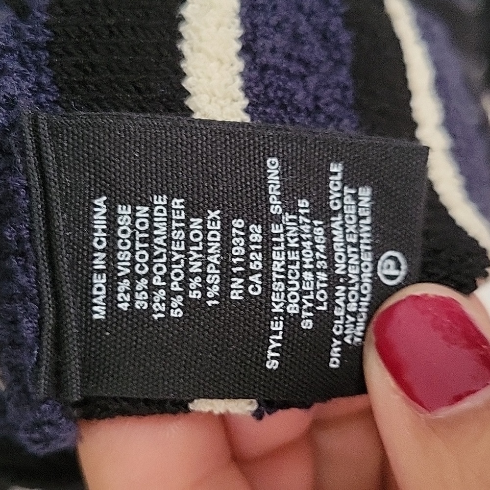 Theory Sleeveless Navy Hoodie Sz L - Picture 5 of 5